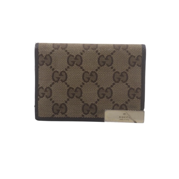 Gucci Brown GG Canvas Card Case - Picture 1 of 8